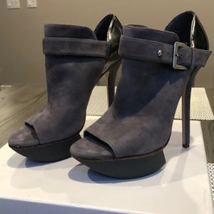 Camilla Skovgaard Grey Suede Platform Stilettos